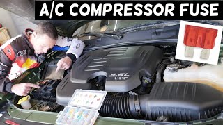 CHRYSLER 300 AC COMPRESSOR CLUTCH FUSE LOCATION REPLACEMENT, AC BLOWS HOT