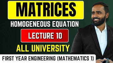 MATRICES| Homogeneous Equation|LECTURE 10|PRADEEP SIR