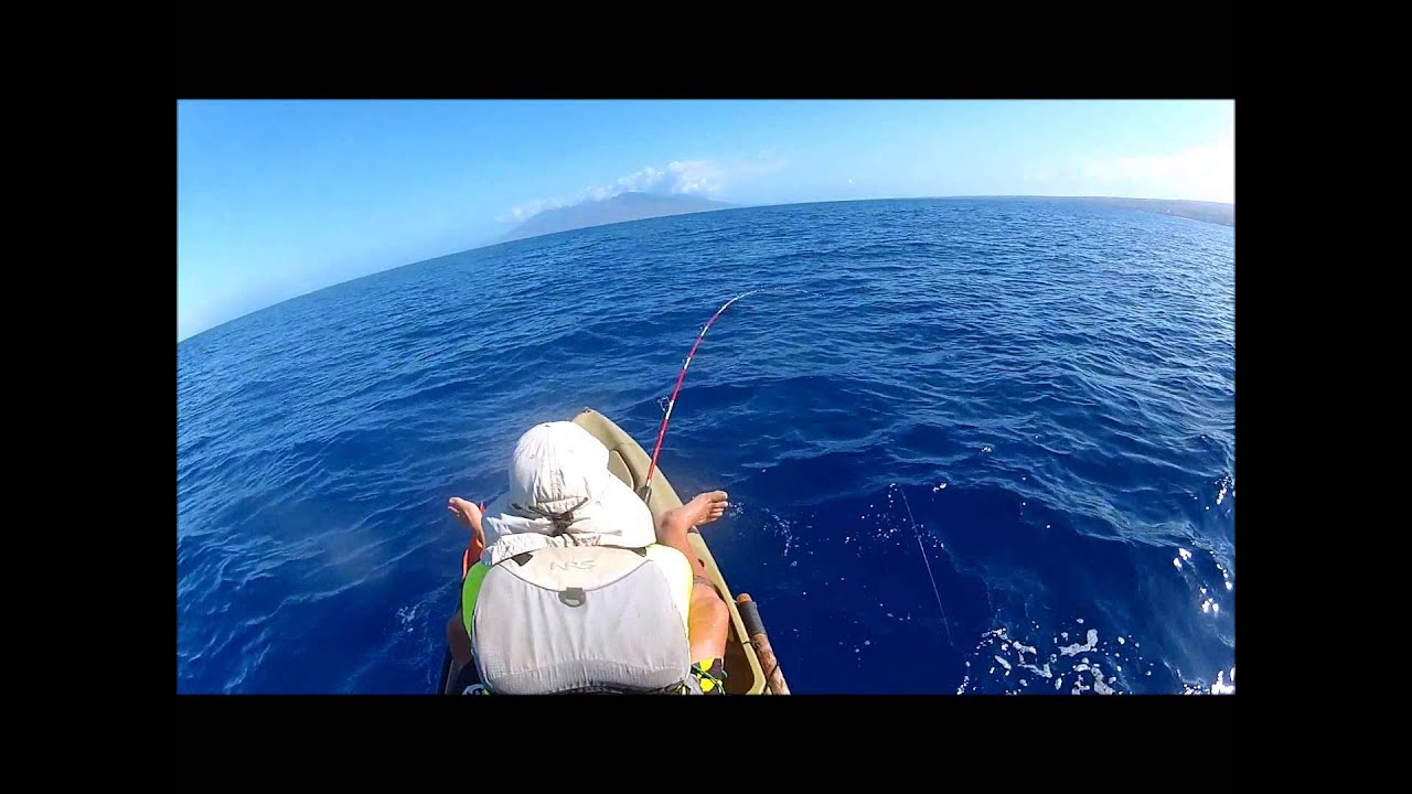 Kayak Fishing Maui... 33 pound Mahi Mahi YouTube
