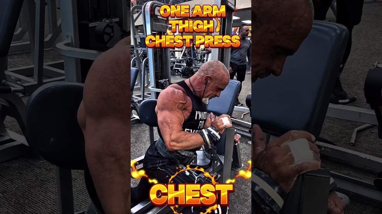 ONE ARM THIGH, CHEST PRESS FOR CHEST ISOLATION #chest #workout #motivation #muscle #workouttips