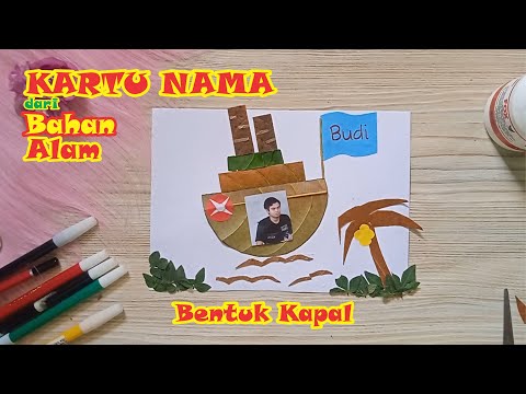 Tutorial Membuat Kartu Kata dari Bahan Alam bentuk Kapal