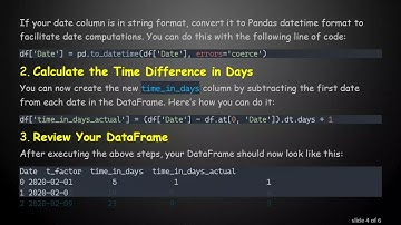 Calculate Time in Days Using Pandas