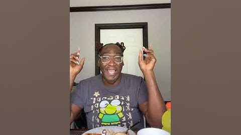 Mrs Netta is eating lunch KFC Chicken Gizzards and Mashed Potatoes
