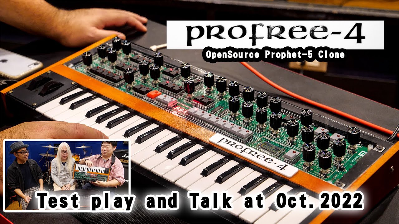 Profree-4 (open source Prophet-5 clone) Play & Talk - YouTube