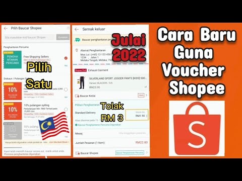 Cara Baru Guna Voucher Shopee - Can&#39;t Stack Baucar Free Shipping &amp; Cashback Serentak Shopee Malaysia