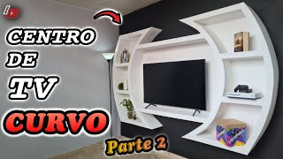 Centro de TV CURVO!! ⤵ || con #Drywall ⬜  Parte 2 || Los Bestauradores