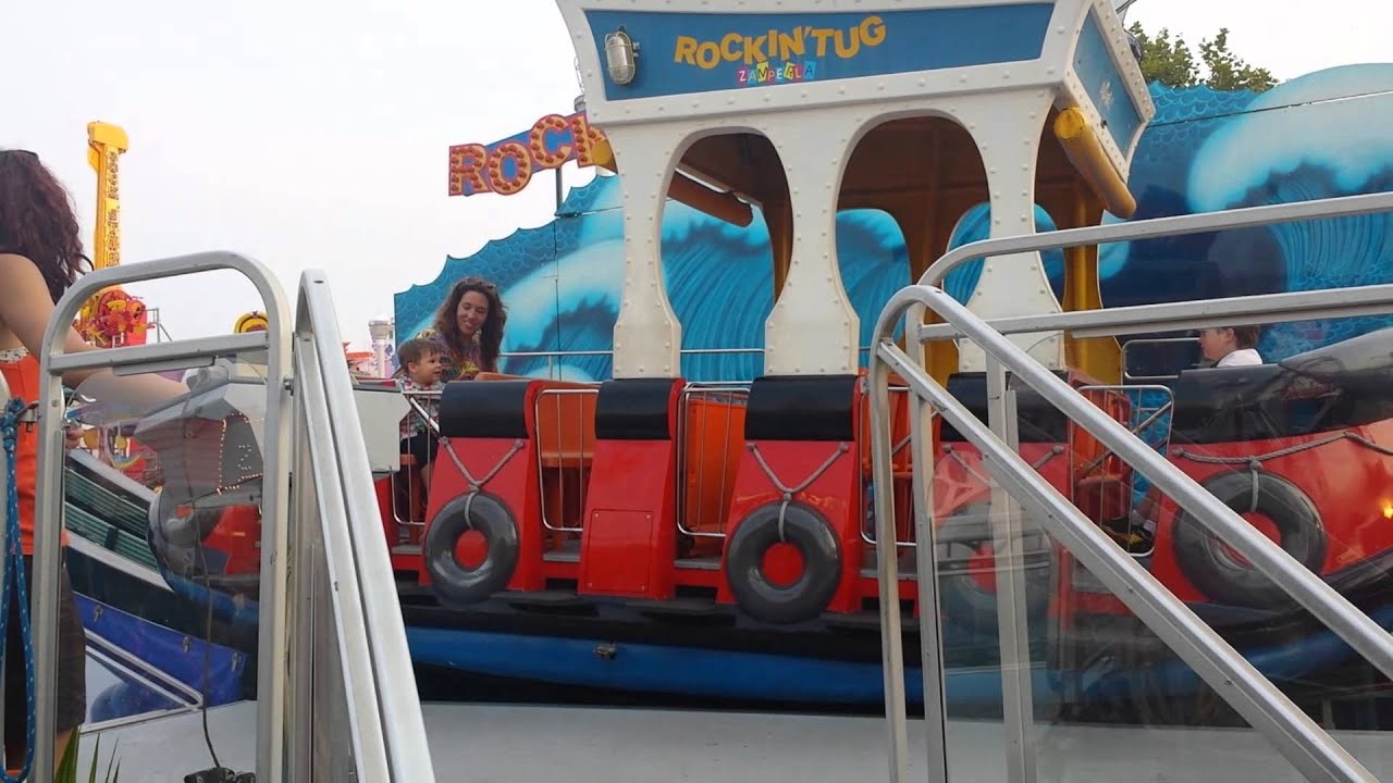 Asher on the Rockin' Tug ride at Trimper's Rides, Ocean City MD.