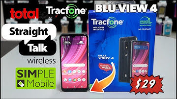 BLU View 4 Unboxing & Review straight talk, simple mobile, total by Verizon, Tracfone