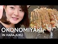 Okonomiyaki in Harajuku | How to make Okonomiyaki, Monjayaki and Soba Meshi at Sakura-Tei
