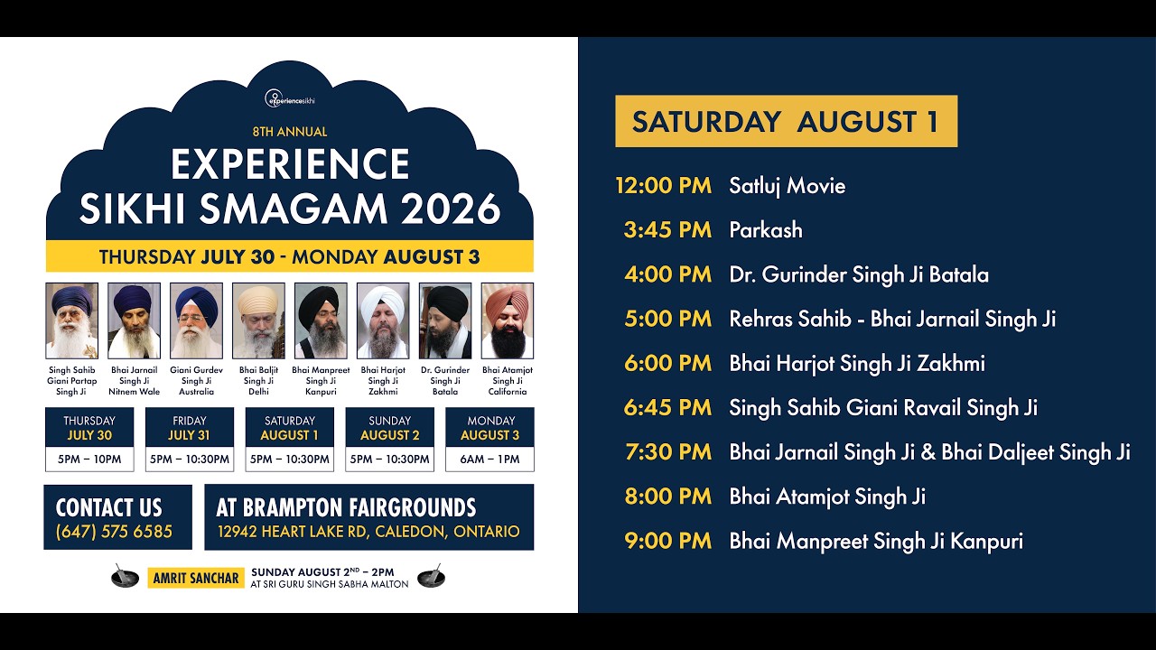 Experience Sikhi Smagam // Day 5 // August 3rd 2026