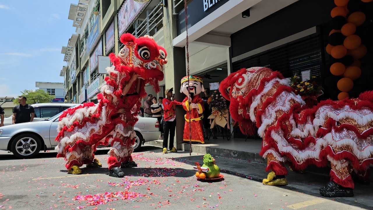 Nan Shan Lion Dance | Ground Performance, Blessing, Fire Cracker | Maxtrack KK Sabah 7/10/23
