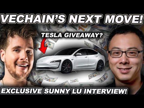 Thumbnail for VECHAIN'S NEXT MOVE! (Exclusive Sunny Lu Interview - Tesla Giveaway Is LIVE)