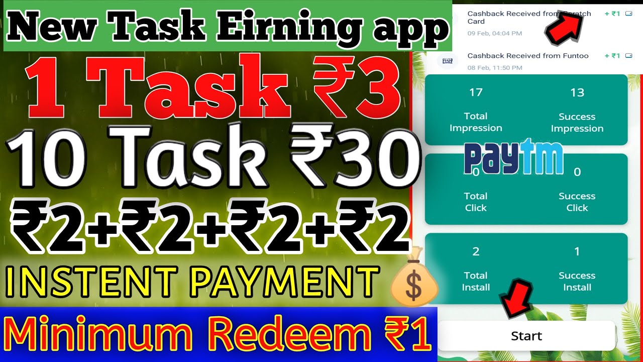 Best task earning app 2021| minimum redeem 1 rupees paytm cash instant |payment proof earning app 💸💸