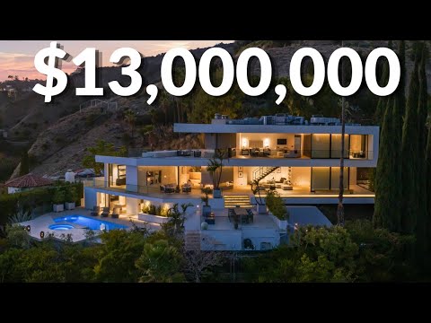 Inside an Award-winning $13,000,000 Modern Mansion With INSANE VIEWS | Los Angeles Mansion Tour - YouTube