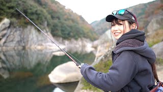 ぽっちゃり釣りガールと紅葉バス釣りデート