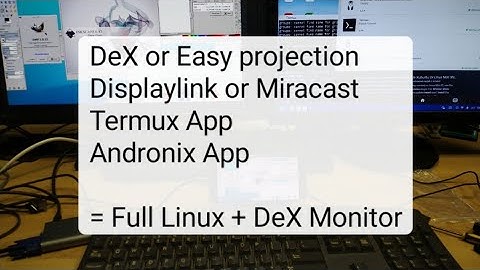 DeX + Linux EMUI  Full Multi monitor Gimp Inkscape on Android VNC Samsung Huawei
