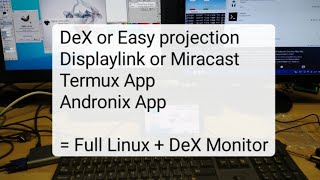 DeX + Linux EMUI  Full Multi monitor Gimp Inkscape on Android VNC Samsung Huawei
