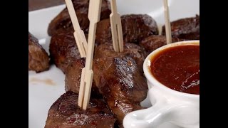 Honey balsamic steak bites