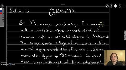 M121 Section 1.3 Part I (Models and Applications)