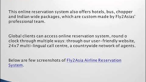 Airline Reservation System, Flight Reservations and GDS System
