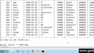 40. LIKE with % WildCard in SQL (Hindi)