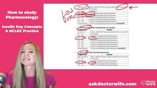 How to REALLY study Pharmacology: Insulin Key Concepts & NCLEX Practice Questions
