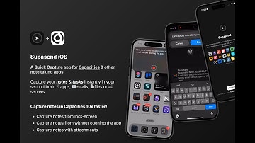How to take notes quickly in Capacities note taking app using Supasend iOS #pkm