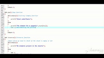 Stack implementation in C using Array