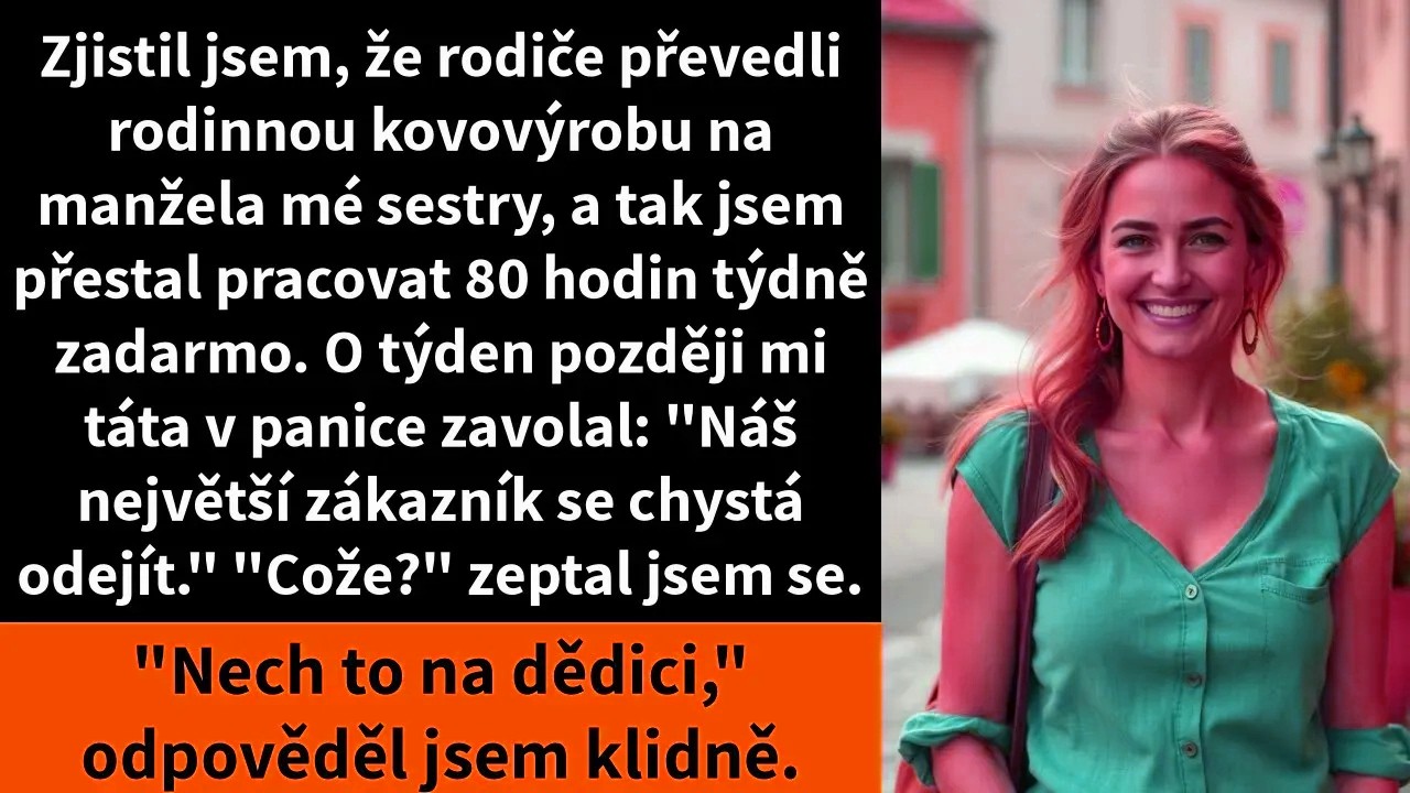 Deset let jsem dřela v rodinné kovodílně bez výplaty, jen s příslibem, že jednou zdědím to, co děda postavil. Jednou v noci jsem našla červenou obálku s nápisem „Důvěrné“. Uvnitř byly dokumenty,...
