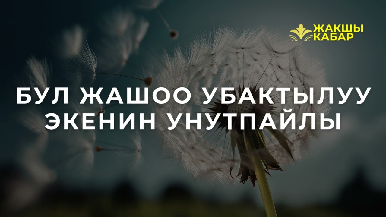 Бул жашоо убактылуу экенин унутпайлы