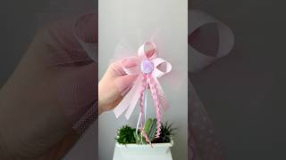 DIY Baby Shower Pins with Ribbon & Tulle