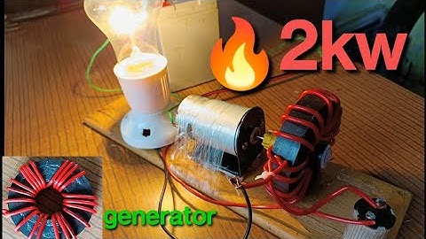 I turn 2kw electric generator form pvc copper wire use magnet 2200w powerful generator 🔥