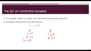 Number Theory - Prime Numbers Vs Composite Numbers