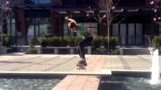 Skateboarding, double water gap