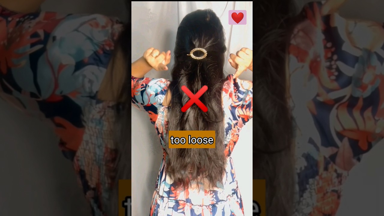 Right way to use fancy korean hair clip✔kannada vlogs #hairstyle #shorts #explore #explorepage (video lesson)