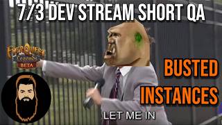Broken Instances, Monetization, and a Short Dev Stream QA