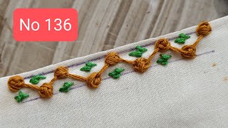 Border Line  Embroidery || Edging stitch || Diy || @ RadhaRani Handwork || Hand Embroidery ||