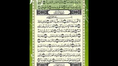 سورة البلد للقارئ الشيخ عبدالمحسن القاسم.