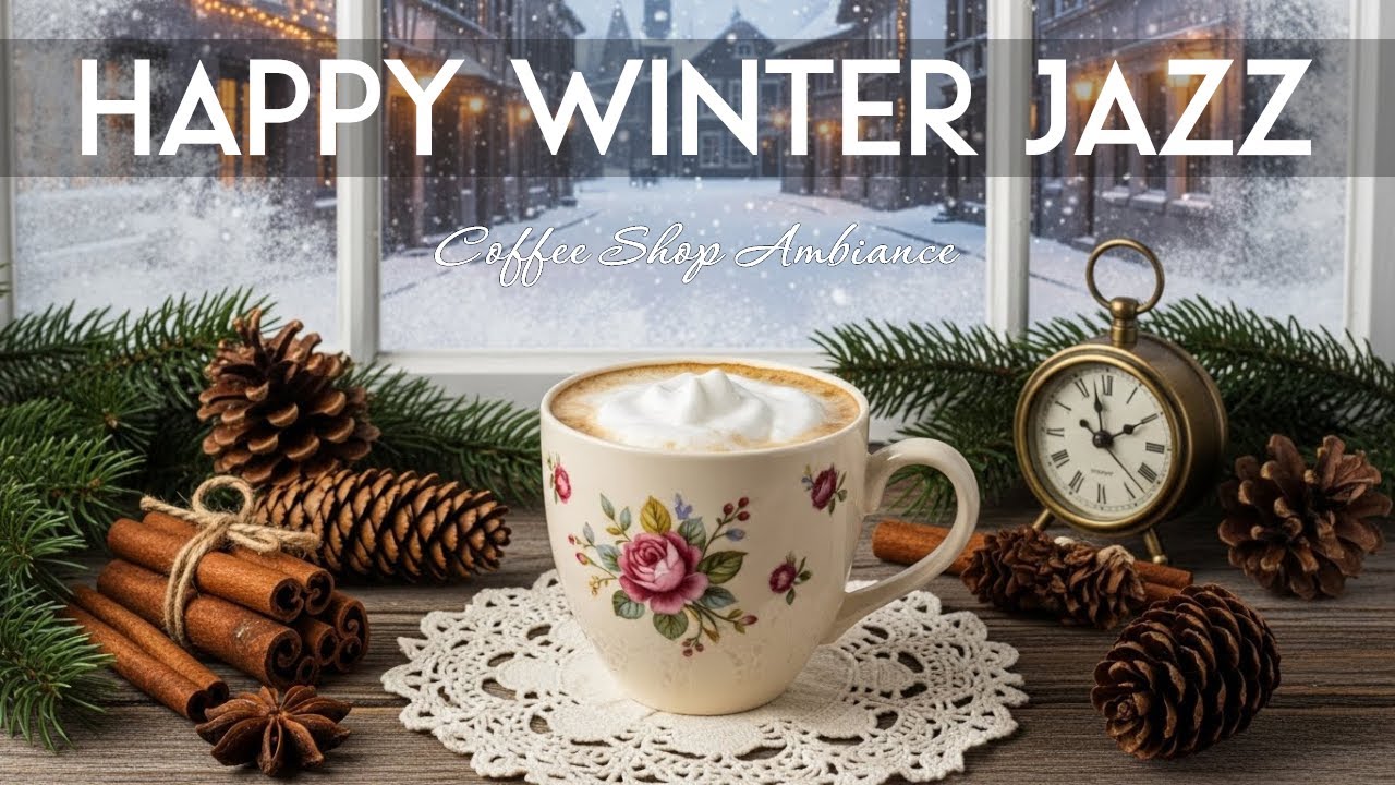 Happy Winter Jazz ☕ Cafe Background Music for Focus, Study & Deep Productivity