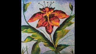 DA96 MARTAGON LILY Acrylic Pouncing a Soft Background and Acrylic Swiping Flower and Leaves wi screenshot 5