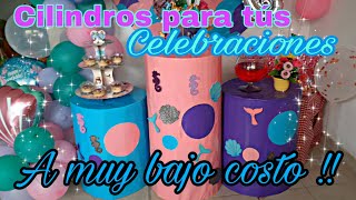 Como hacer cilindros para fiestas a muy bajo costo ????????( Material reciclado cartón )