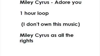 Miley Cyrus - Adore you (1 hour loop)