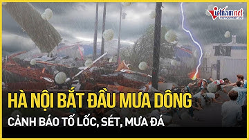 Hà Nội bắt đầu mưa dông, cảnh báo tố, lốc, sét, mưa đá do siêu bão số 3 Yagi | Báo VietNamNet