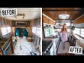 We Converted a 1976 Vintage Camper Van into a TINY HOME! - DIY RV Renovation TOUR