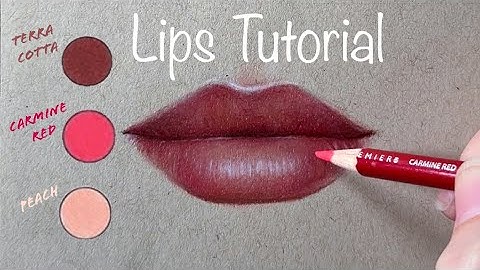 How to Draw Realistic Lips with COLOR NAMES - Step by Step Colored Pencil Tutorial