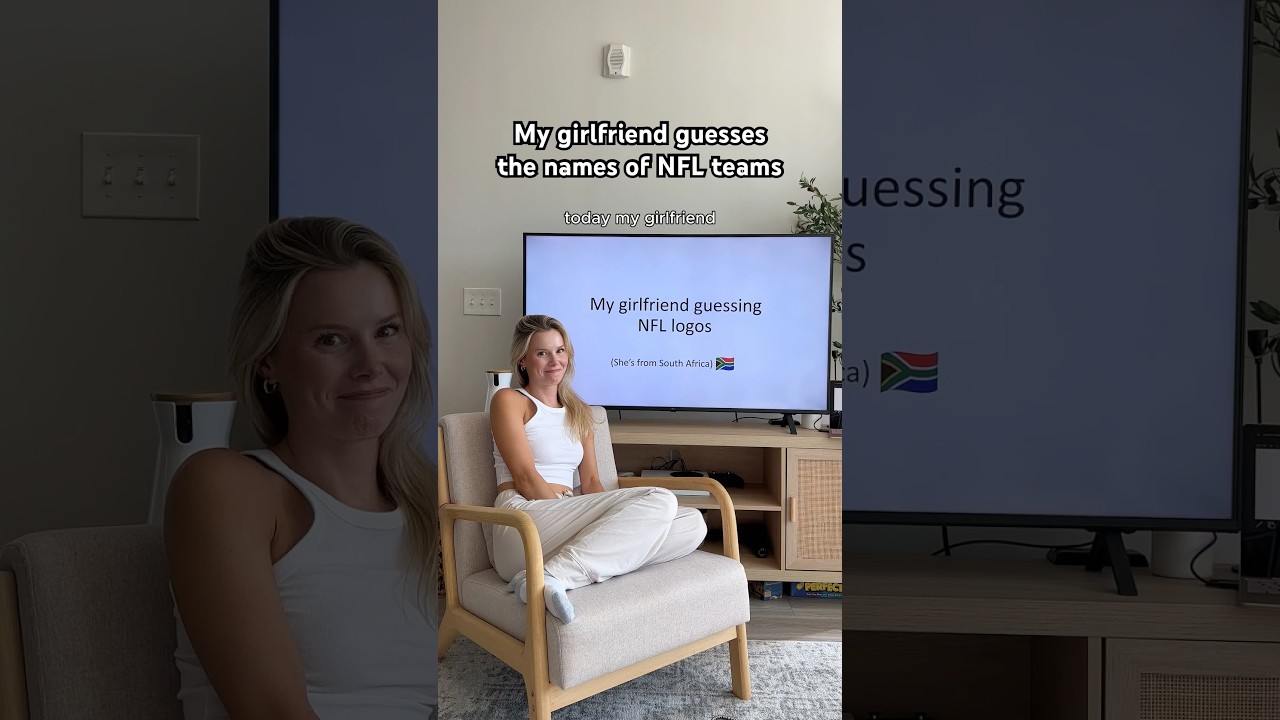 My girlfriend guesses the names of NFL teams #football #footballseason #nflteams #nfl #girlfriend