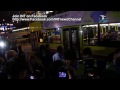 2015.03.08 - 《反水貨客行動》 轉戰屯門 - 3 (18:36) 示威人士轉到 屯門鄉事會路 B3X 過境巴士站 示威並企圖堵路