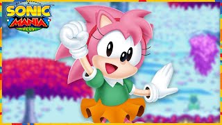 Sonic Mania Plus - Press Garden Zone (All Time Stones) Amy gameplay