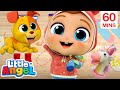 Baby johns sock puppet show   bingo and baby john  little angel nursery rhymes and kids songs