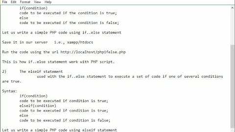 PHP Decision Making IF ELSE and Switch Statements .